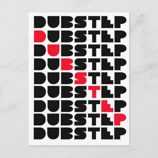 Dubstep WALL Girls Typ Dubstep Musik Postkarte (Vorderseite)