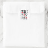 Dubstep WALL Girls Typ Dubstep Musik Runder Aufkleber (Tasche)
