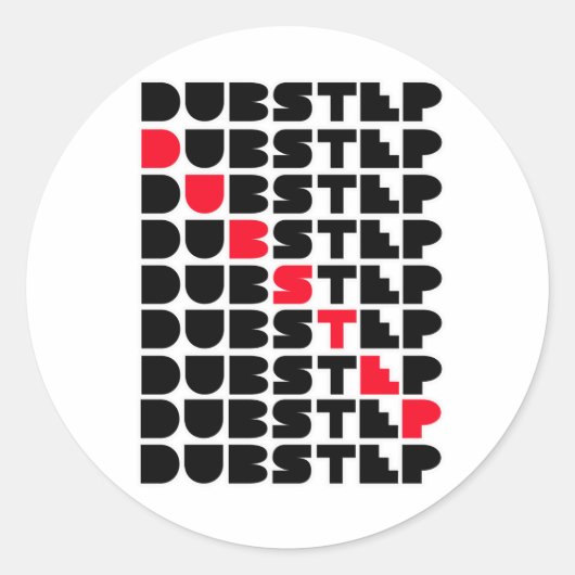 Dubstep WALL Girls Typ Dubstep Musik Runder Aufkleber (Vorderseite)