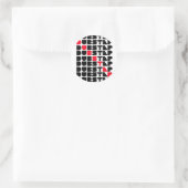 Dubstep WALL Girls Typ Dubstep Musik Runder Aufkleber (Tasche)