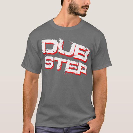 Dubstep Weiß u. Rot T-Shirt (Vorderseite)