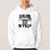 Dubstep weißer Boombox Hoodie (Vorderseite)