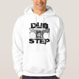 Dubstep weißer Boombox Hoodie