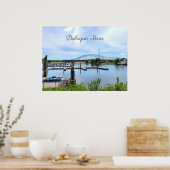 Dubuque, Iowa-Brücke über dem Mississippi-Fluss Poster (Küche)