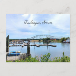 Dubuque, Iowa-Brücke über dem Mississippi-Fluss Postkarte