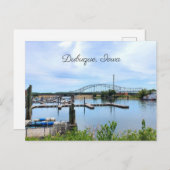 Dubuque, Iowa-Brücke über dem Mississippi-Fluss Postkarte (Vorne/Hinten)