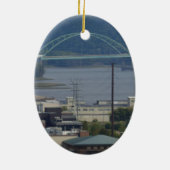 Dubuque, Iowa City View Graffiti Murals Keramik Ornament (Hinten)