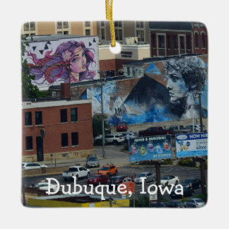 Dubuque, Iowa City View Graffiti Murals Keramikornament