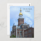 Dubuque, Iowa Court House Postkarte (Vorne/Hinten)
