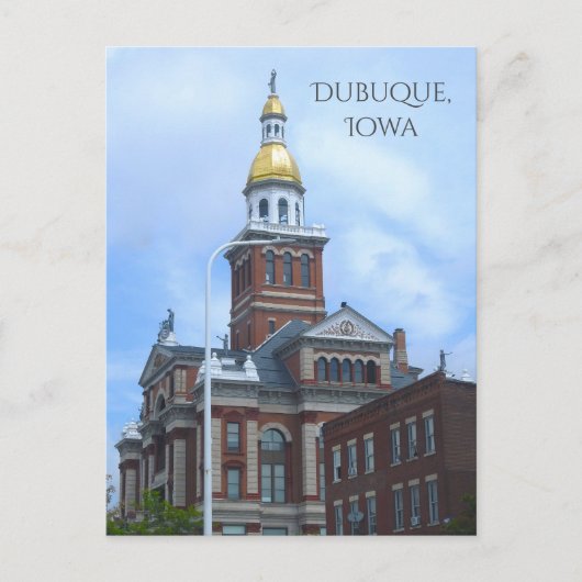 Dubuque, Iowa Court House Postkarte (Vorderseite)