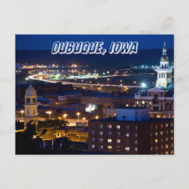 Dubuque Iowa Downtown Hauptstadt Staat Postcard Postkarte