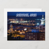 Dubuque Iowa Downtown Hauptstadt Staat Postcard Postkarte (Vorne/Hinten)