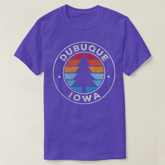 Dubuque Iowa IA Vintag Retro 70er T-Shirt (Design vorne)