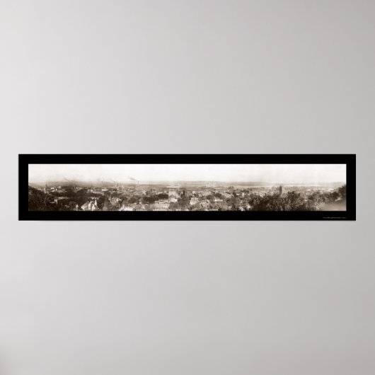 Dubuque Iowa Panview Foto 1914 Poster (Vorne)