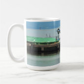 Dubuque, Iowa Pusher Boat am Mississippi River Kaffeetasse (Links)