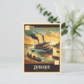 Dubuque, Iowa | VINTAG Postkarte (Stehend Vorderseite)