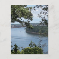 Dubuque Iowa vom Mississippi Fluss