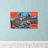Dubuque, IowaGroße BuchstabenszenenDubuque, IA Leinwanddruck (Insitu (Holzboden))