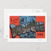 Dubuque, IowaGroße BuchstabenszenenDubuque, IA Postkarte (Vorne/Hinten)