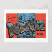 Dubuque, IowaGroße BuchstabenszenenDubuque, IA Postkarte (Vorderseite)