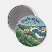 Dubuque USA Magnet (Vorderseite/Rückseite)