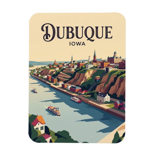 Dubuque USA Magnet (Vertikal)