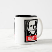 DUBYA ZWEIFARBIGE TASSE (VorderseiteRechts)
