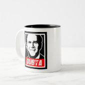 DUBYA ZWEIFARBIGE TASSE (Vorderseite Links)