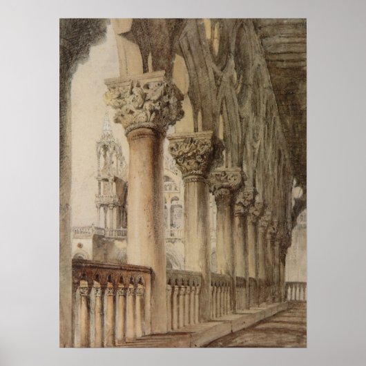 Ducal Palace (von John Ruskin) Poster (Vorne)