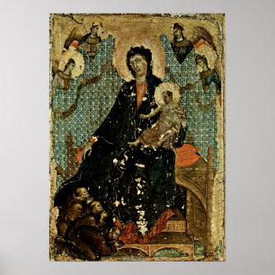Duccio di Buoninsegna - Madonna mit den Franziskan Poster