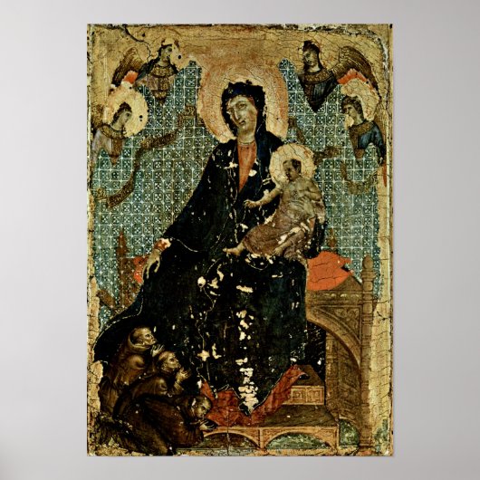 Duccio di Buoninsegna - Madonna mit den Franziskan Poster (Vorne)