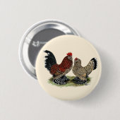 D'Uccle Bantams: Mille Fleur Button (Vorne & Hinten)