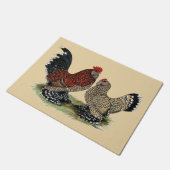 D'Uccle Bantams: Mille Fleur Fußmatte (Schrägansicht)