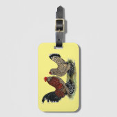 D'Uccle Bantams: Mille Fleur Gepäckanhänger (Vorderseite Vertikal)