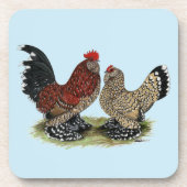 D'Uccle Bantams: Mille Fleur Getränkeuntersetzer (Vorderseite)