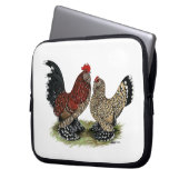 D'Uccle Bantams: Mille Fleur Laptopschutzhülle (Vorderseite Links)