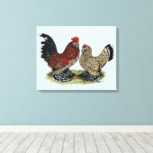 D'Uccle Bantams: Mille Fleur Leinwanddruck (Insitu (Holzboden))