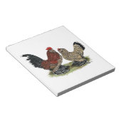 D'Uccle Bantams: Mille Fleur Notizblock (angewinkelt)
