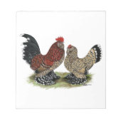 D'Uccle Bantams: Mille Fleur Notizblock (Vorderseite)
