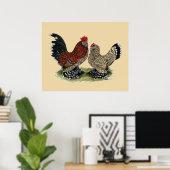 D'Uccle Bantams: Mille Fleur Poster (Heimbüro)