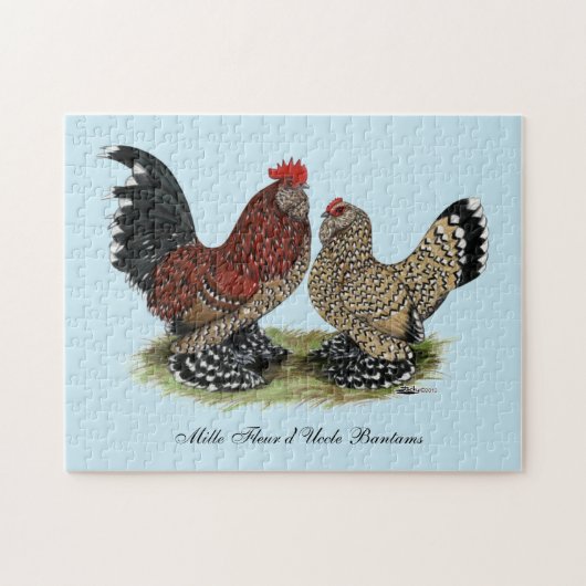 D'Uccle Bantams: Mille Fleur Puzzle (Horizontal)