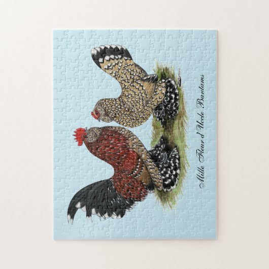 D'Uccle Bantams: Mille Fleur Puzzle (Vertikal)