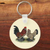 D'Uccle Bantams: Mille Fleur Schlüsselanhänger (Vorderseite)