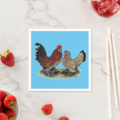 D'Uccle Bantams: Mille Fleur Serviette (Beispiel)