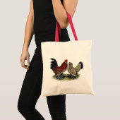 D'Uccle Bantams: Mille Fleur Tragetasche (Vorderseite (Produkt))