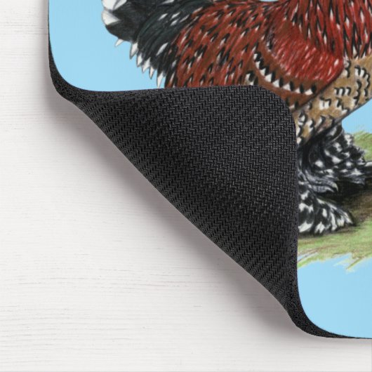 D'Uccle Zwerghühner: Mille Fleur Mousepad (Ecke)