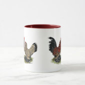 D'Uccle Zwerghühner:  Mille Fleur Tasse (Zentrum)