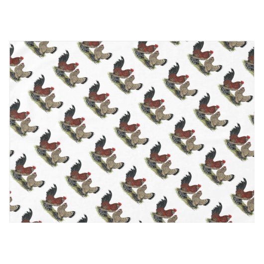 D'Uccle Zwerghühner:  Mille Fleur Tischdecke (Vorderseite (Horizontal))