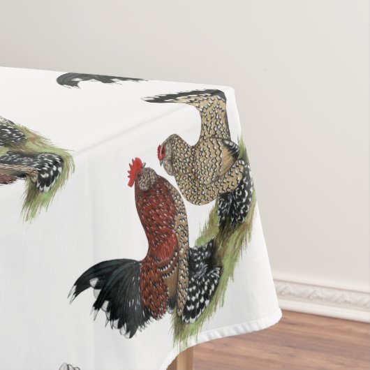 D'Uccle Zwerghühner:  Mille Fleur Tischdecke (Beispiel)