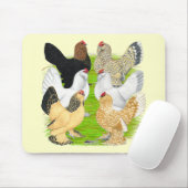 D'Uccles 6 Hens Mousepad (Mit Mouse)